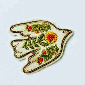 Fleuri birdy kit broche à broder